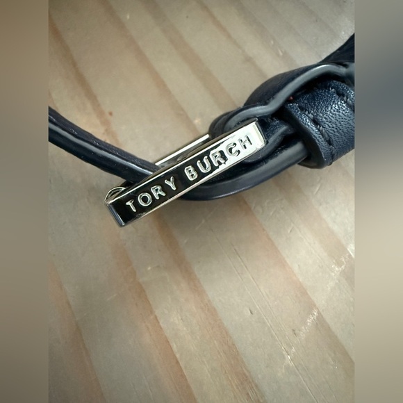 Tory Burch Navy Robinson Mini Square Tote - Picture 4 of 6